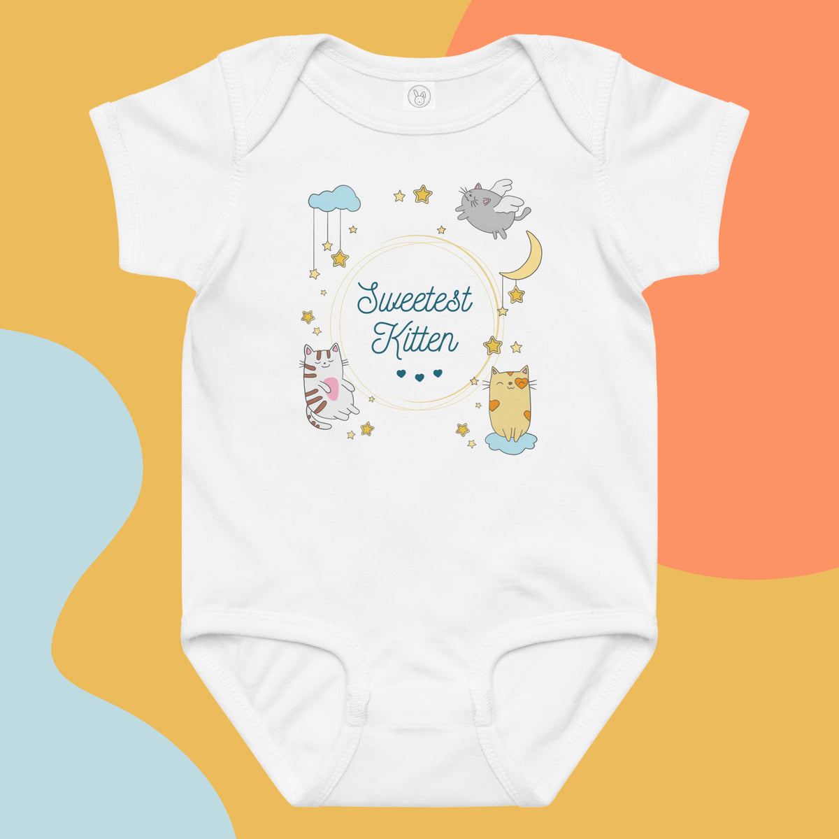 Sweetest Kitten - White baby jersey bodysuit